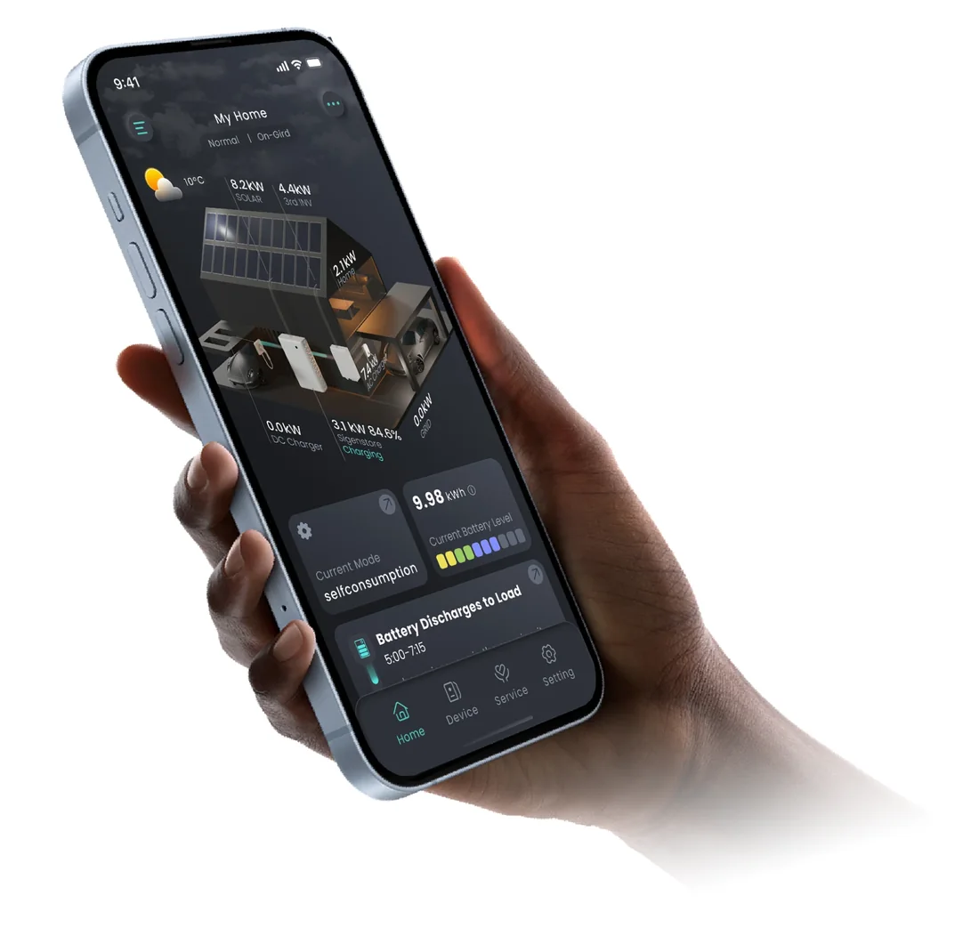 mySigen-app op een telefoon