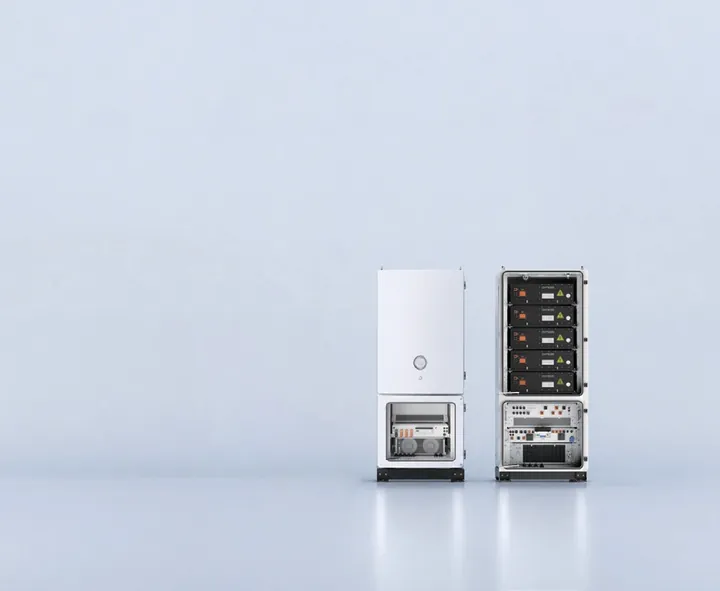 Dyness DH200Y-C260 dicht en open met bereikbare batterijmodules